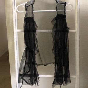 Sheer Black Vest